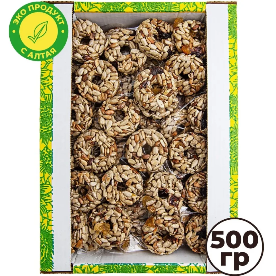  Козинаки из подсолнечника с медом и сухофруктами "Зачетные" 500г в Каменске-Уральском