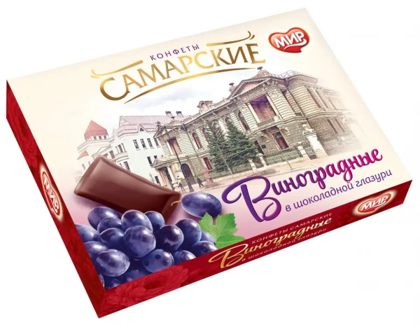 №2 КФ МИР Виноградные в шоколадной глазури 160г  в Каменске-Уральском