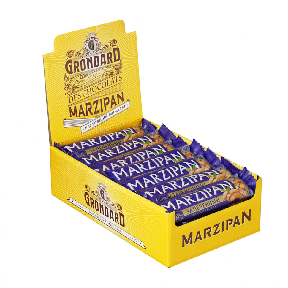  TM Grondard   (11161) Батончики НЕглазированные Марципановые Запечённые, (28шт по 40г)    в Каменске-Уральском